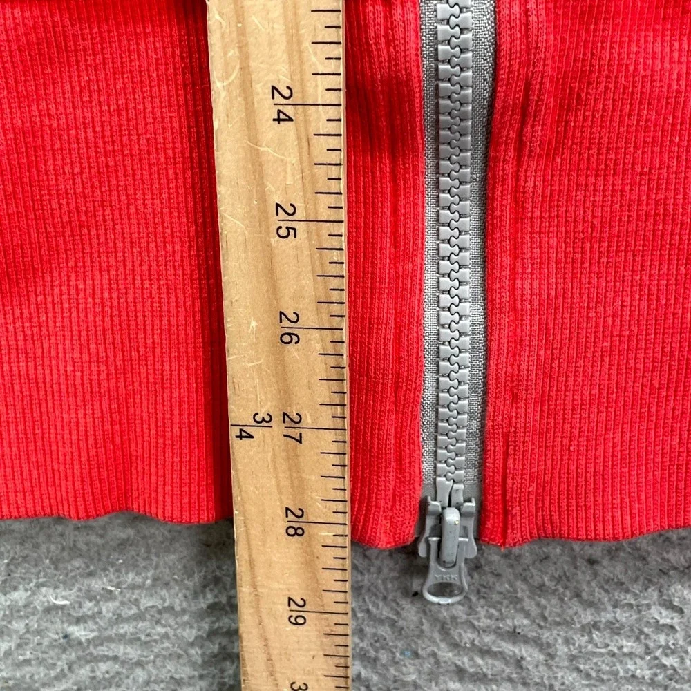 Lululemon Hoodie Womens 8 Red Logo Full Zip Athletic Track Sportswear Athleisure